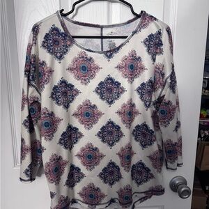 Floral Patterned Women's Top - Multicolor
